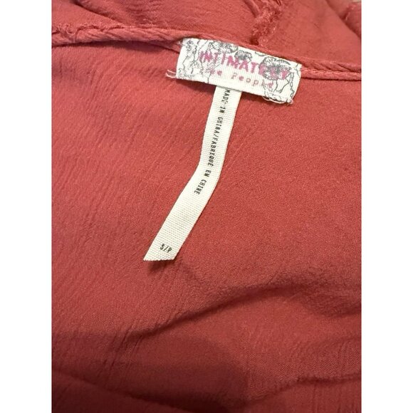 Free People Intimately Mauve Salmon Pink Gauze Swing Tank Top - Picture 3 of 4